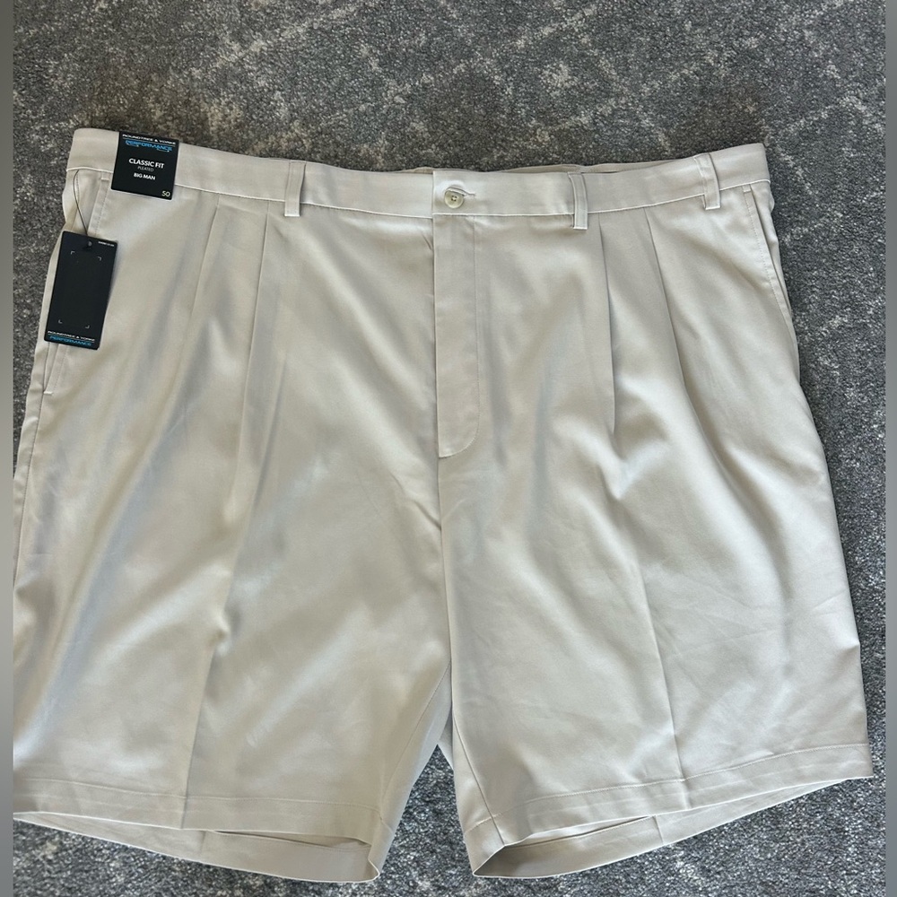 Roundtree &‎ Yorke performance Shorts Big Man 50 pleated 9” Inseam